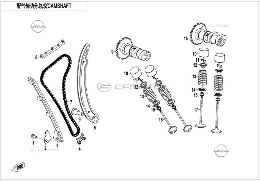CF MOTO 250NK EKSANTRIK ZINCIR GERGISI KUCUK