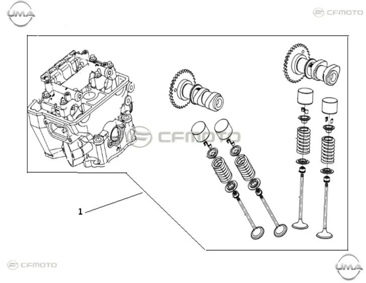 CF MOTO 250SR SILINDIR KAPAGI KOMPLE