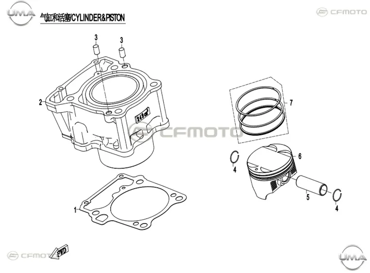 CF MOTO 250SR PISTON (I)