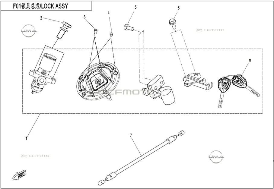 CF MOTO 250SR KILIT SETI (T-box 2022)