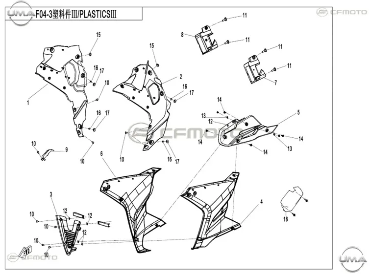 CF MOTO 250SR ON PANEL SOL (SIYAH)