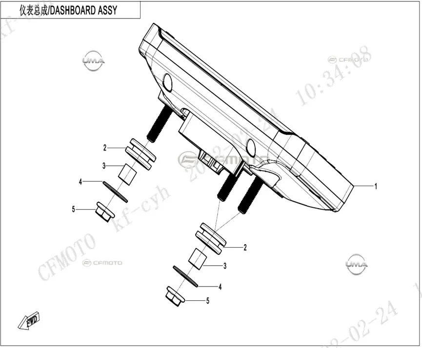 CF MOTO 450SR GOSTERGE PANELI KOMPLE
