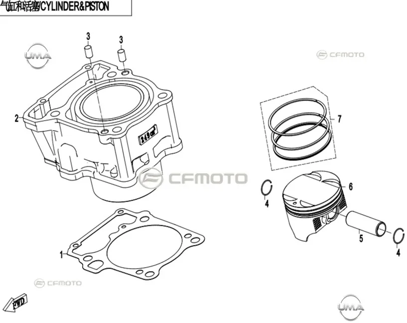 CF MOTO 250CL-X PISTON B
