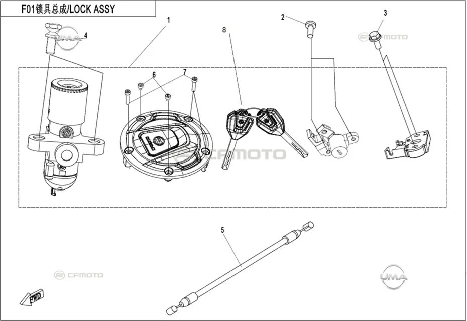 CF MOTO 250CL-X KILIT SETI