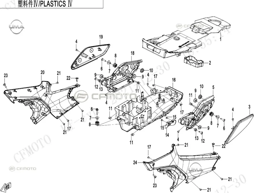 CF MOTO 250CL-X SELE ALTI YAN KARENAJ SAG