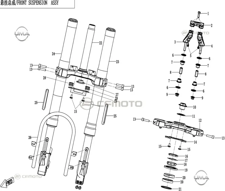 CF MOTO 250CL-X GIDON BAGLANTI TABLASI