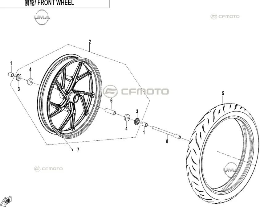 CF MOTO 250CL-X ON JANT - CELIK