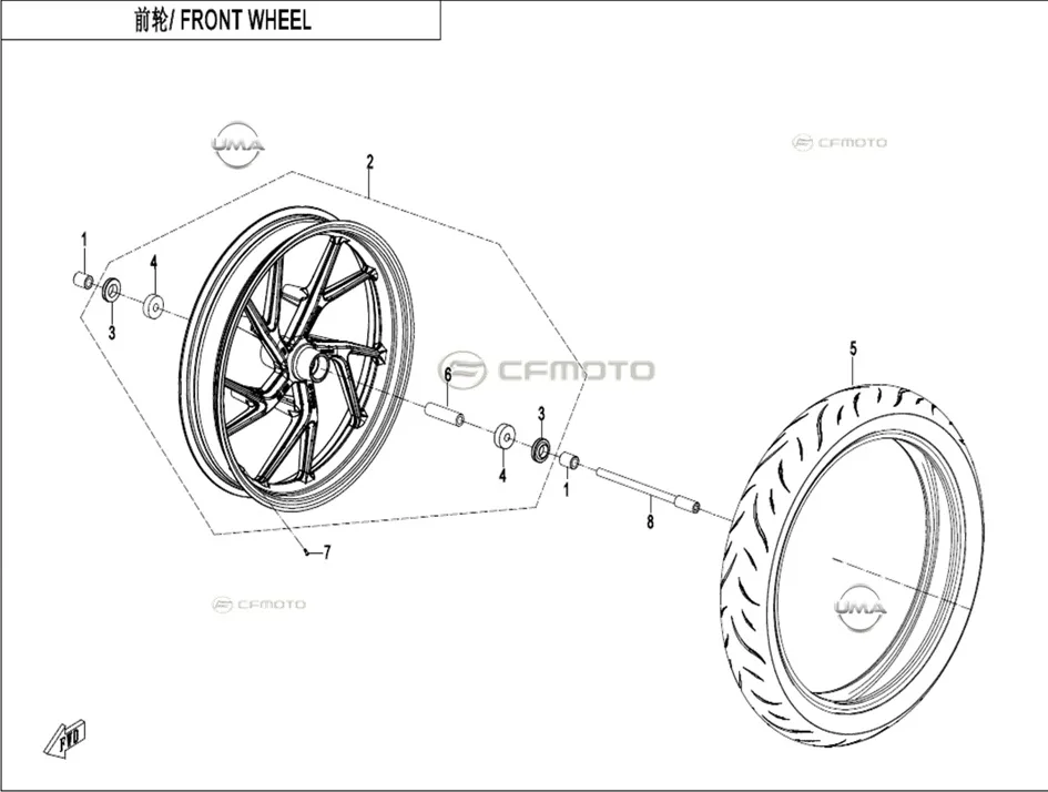 CF MOTO 250CL-X ON TEKER GOBEK BURCU