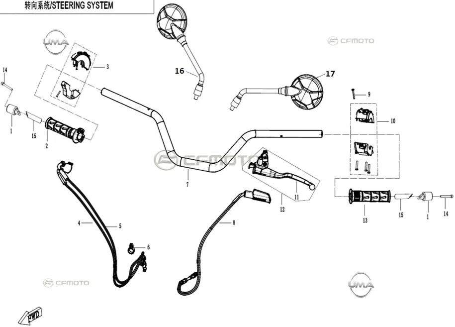 CF MOTO 250CL-X GAZ TELI (AYARLANABILIR)