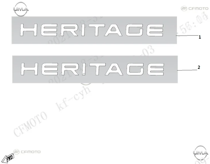 CF MOTO 250CL-X ETIKET (HERITAGE SAG) (GRI)