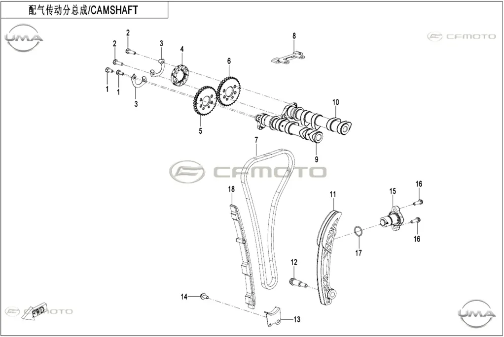 CF MOTO 450CL-C EKSANTRIK MILI EMME