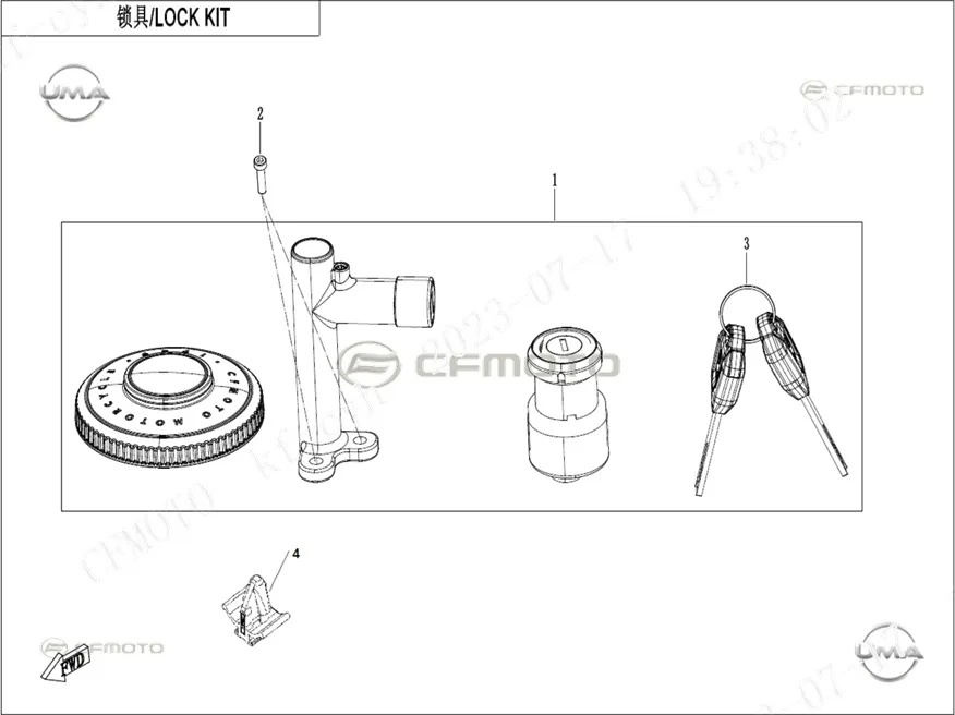 CF MOTO 450CL-C KILIT SETI