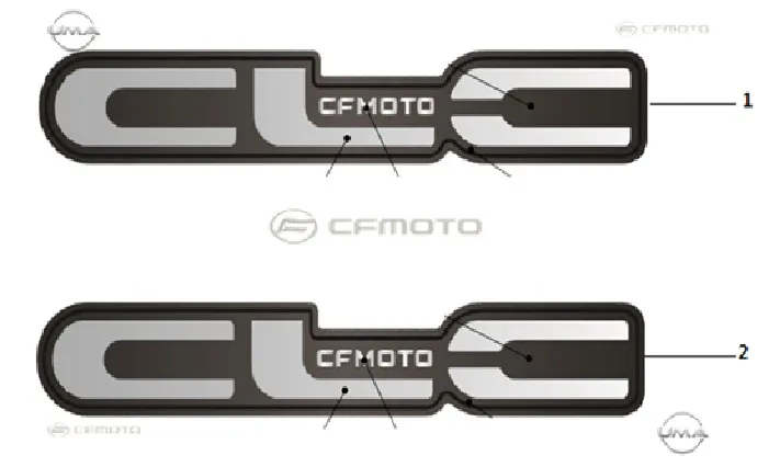 CF MOTO 450CL-C BENZIN DEPOSU YAN AMBLEMI SOL