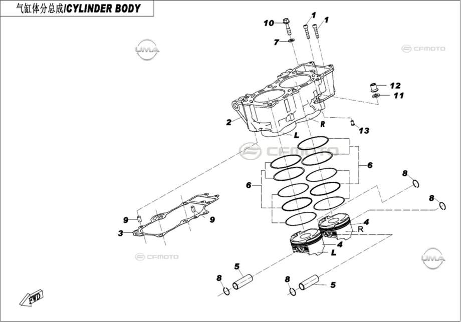 CF MOTO 700CL-X SPORT PISTON PIMI
