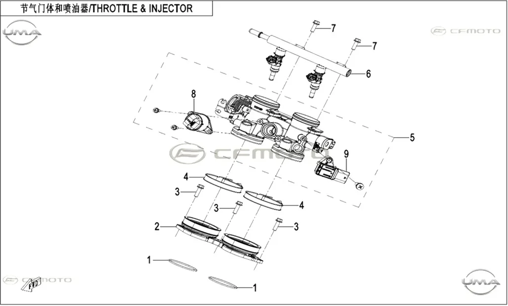 CF MOTO 450MT KELEBEK VALF GOVDESI