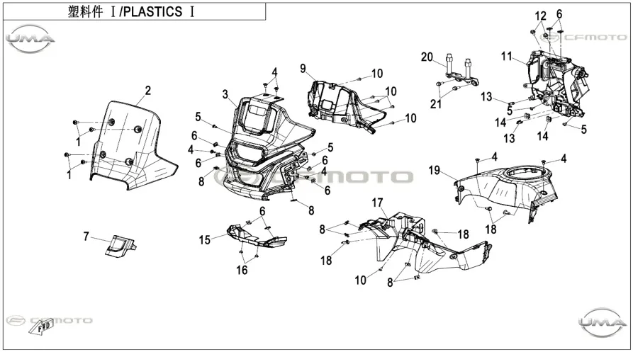 CF MOTO 450MT FAR MUHAFAZA DEKORATIF KAPAK