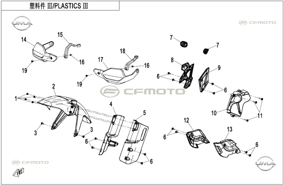 CF MOTO 450MT ON PANEL ALT SAG
