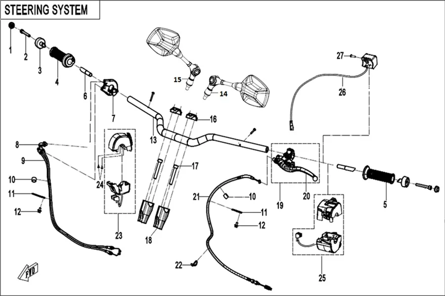 CF MOTO 450MT GAZ KUMANDA BRAKETI KOMPLE
