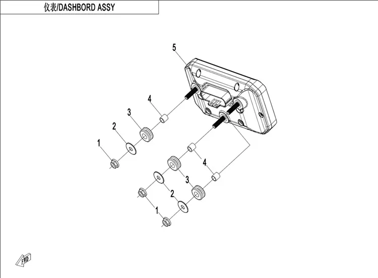 CF MOTO 450MT GOSTERGE PANELI KOMPLE