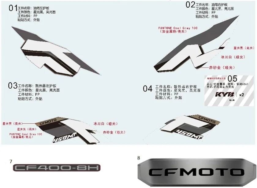 CF MOTO 450MT ETIKET (KYB)
