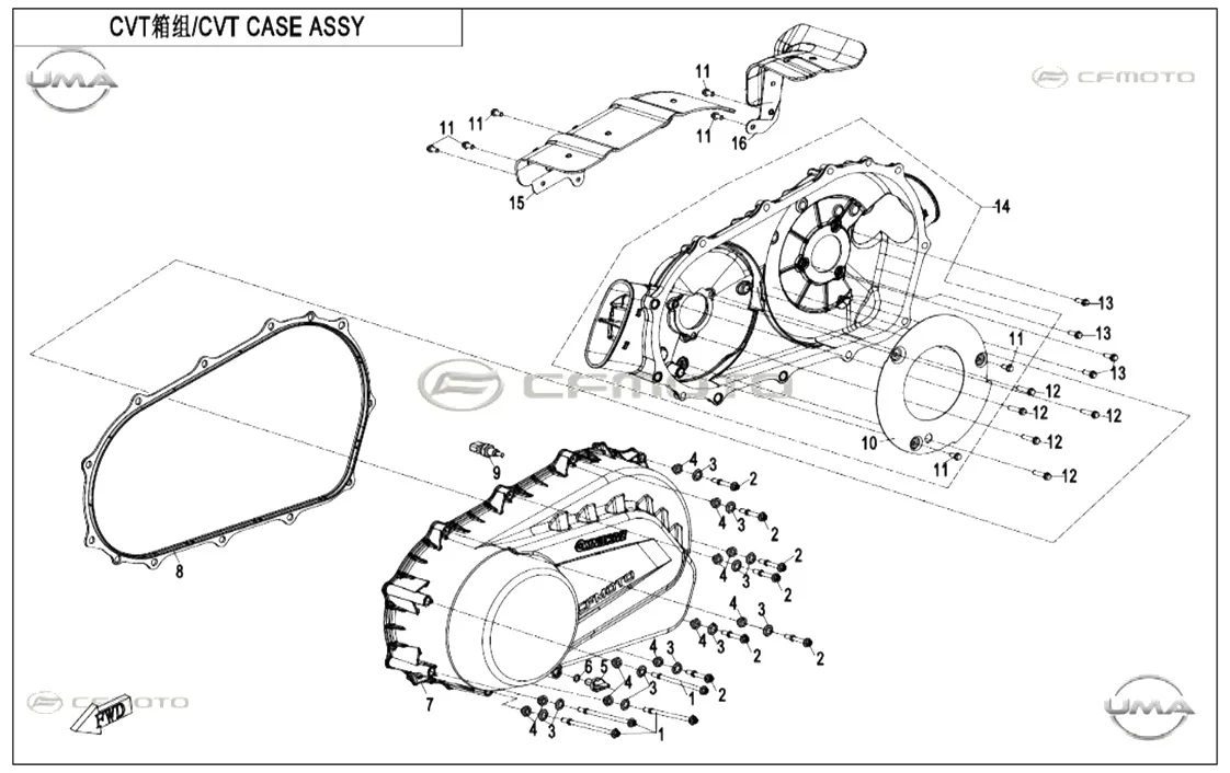 CF MOTO CFORCE 850 HIGH KULBUTOR KAPAK CIVATASI