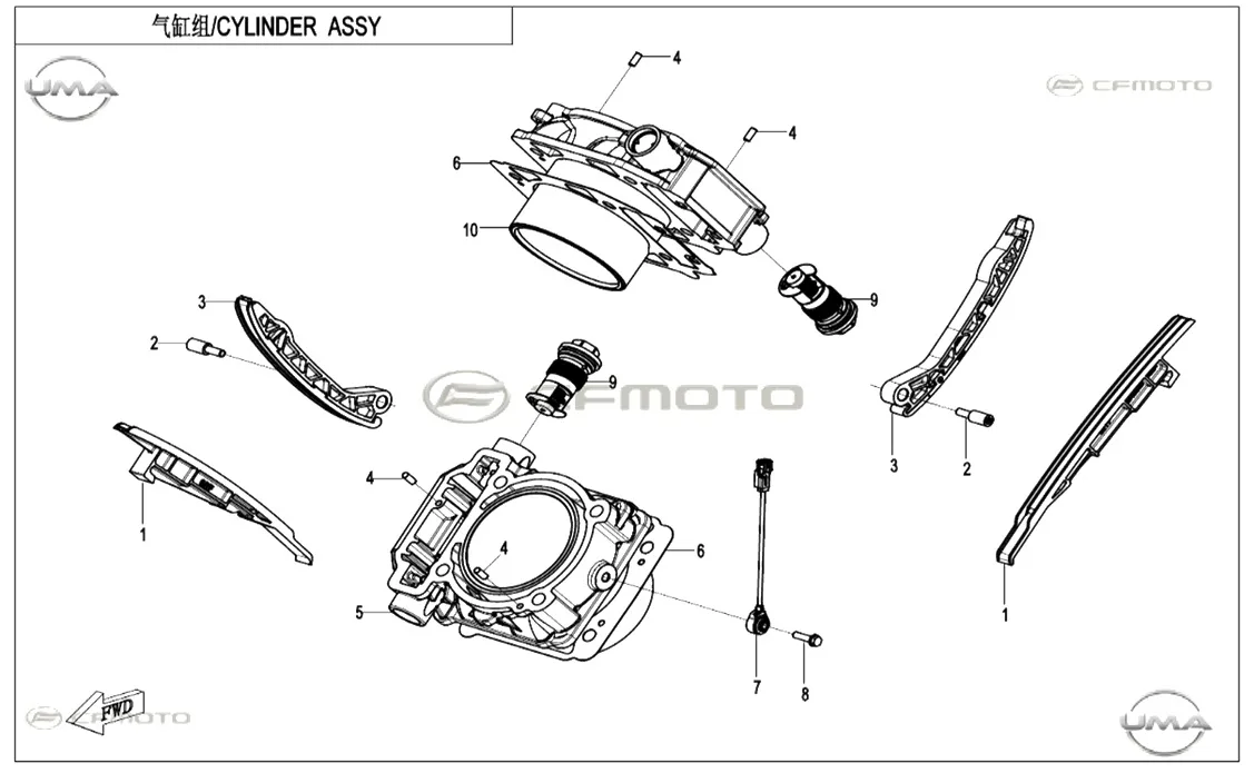 CF MOTO CFORCE 850 HIGH EKSANTRIK ZINCIR GERGISI PIMI