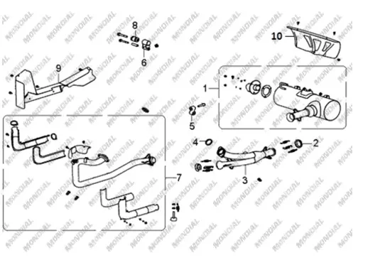 CF MOTO CFORCE 850 HIGH EGZOZ BAGLANTI BRAKETI UST