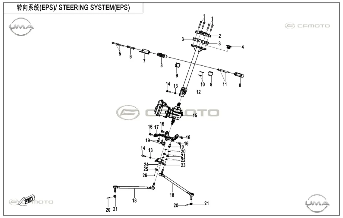 CF MOTO CFORCE 850 HIGH GIDON BAGLANTI KELEPCESI ALT