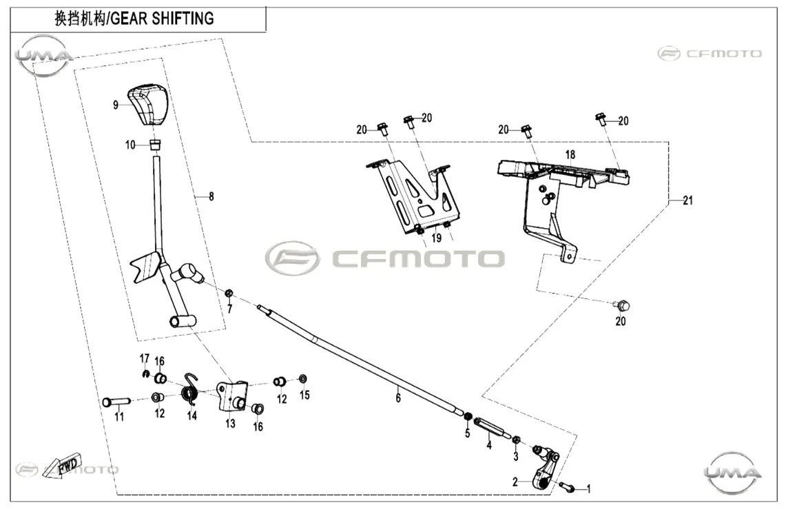 CF MOTO CFORCE 850 HIGH VITES DEGISTIRME KONTROL MILI