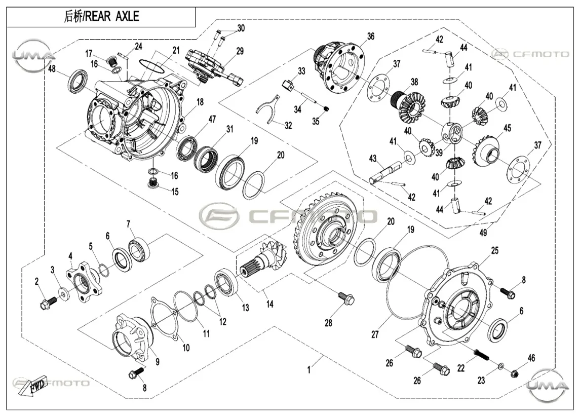 CF MOTO CFORCE 850 HIGH RULMAN 32910 (50X72X15)