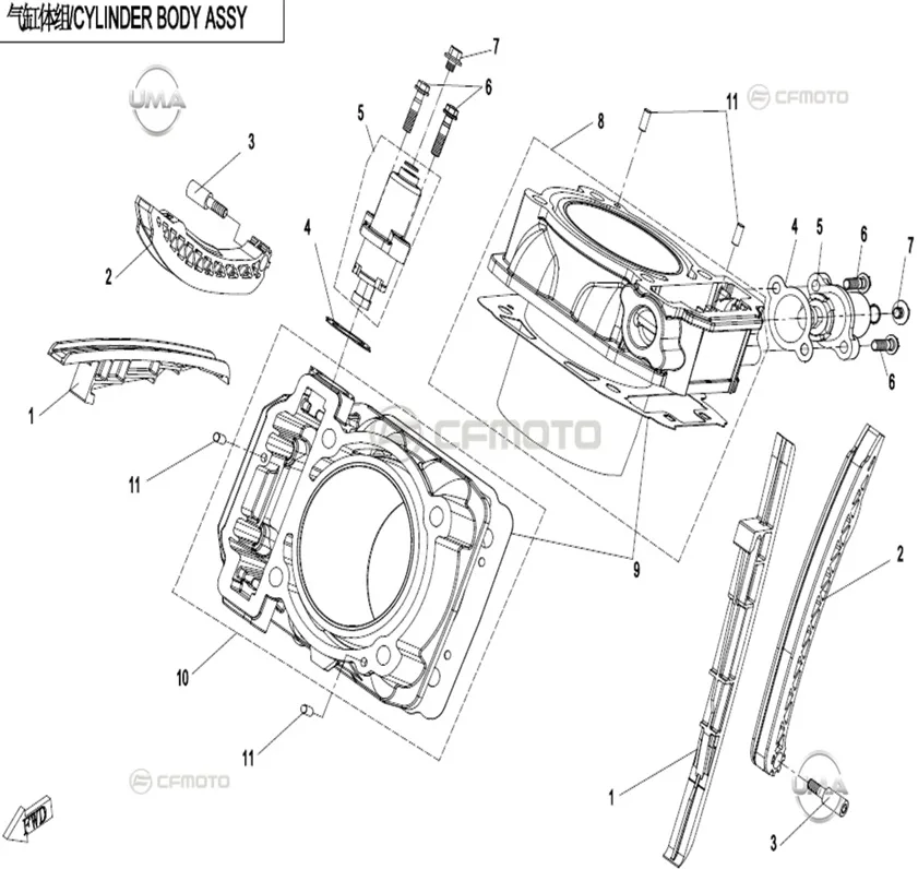 CF MOTO ZFORCE 1000 SPORT R SILINDIR ON II