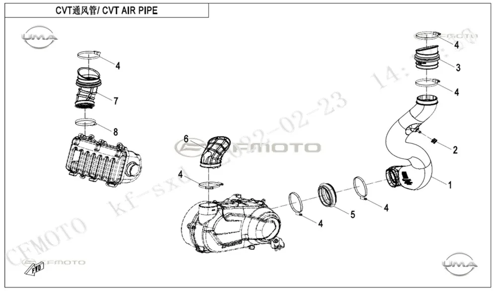 CF MOTO ZFORCE 1000 SPORT R VARYATOR HAVA CIKIS BORUSU