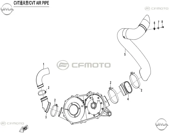 CF MOTO ZFORCE 1000 SPORT R VARYATOR HAVA GIRIS BORUSU I