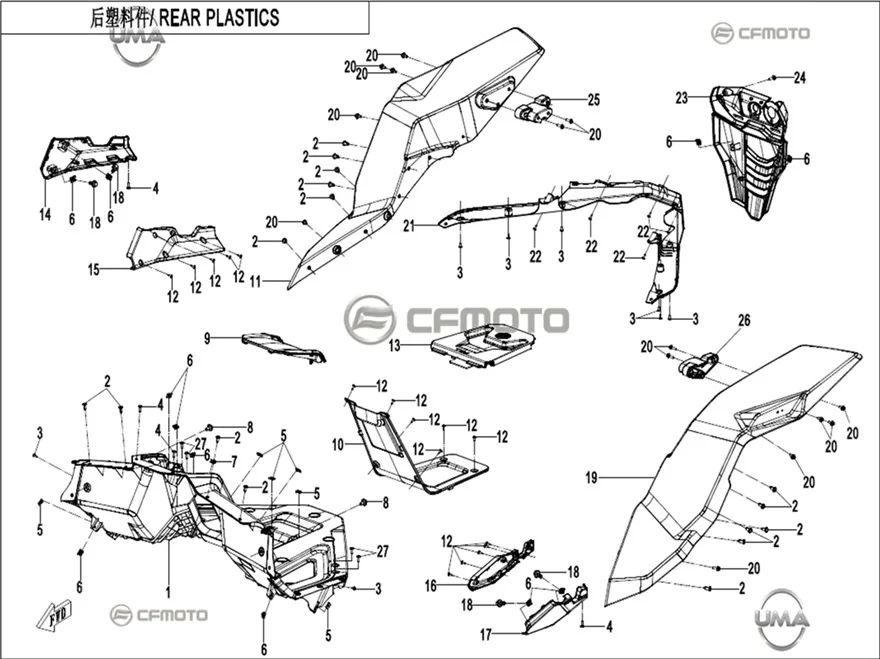 CF MOTO ZFORCE 1000 SPORT R ARKA CAMURLUK SOL