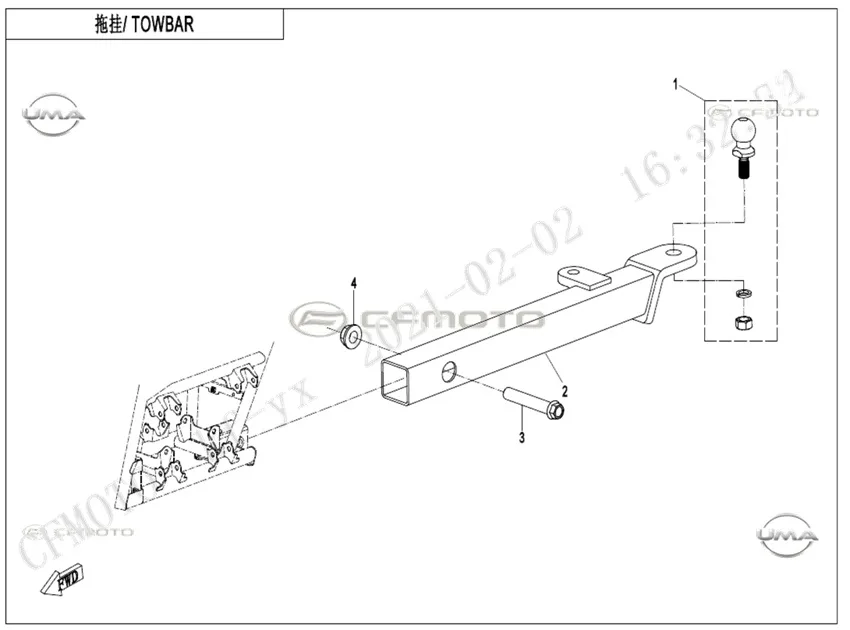 CF MOTO ZFORCE 1000 SPORT R CEKI TOPUZU